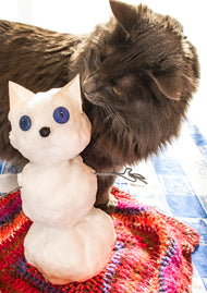 Greeting card • Seasons • Zander Meets a Snow Cat