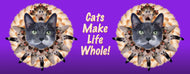 White glossy mug • Cats Make Life Whole!