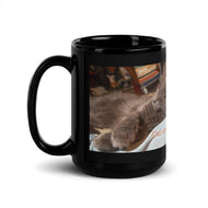 Black Glossy Mug • Cats and Dogs Can Get Along