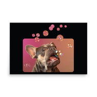 Photo paper poster • Frenchie Bubbles!