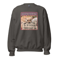 Unisex Sweatshirt • Sadie • Home is Where the Cat Is