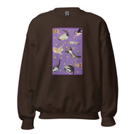 Unisex Sweatshirt • Purple Under Cats • Yellow Balls