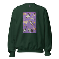 Unisex Sweatshirt • Purple Under Cats • Yellow Balls