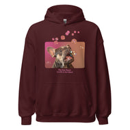 Unisex Hoodie • Henry the Frenchie • Bubbles! • Play. Nap. Repeat. • text
