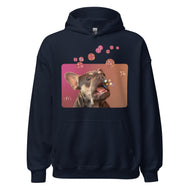 Unisex Hoodie • Henry the Frenchie • Bubbles!