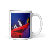 White glossy mug • The Cats' House