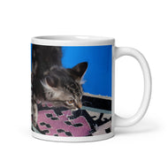 White glossy mug • The Chase! • Panorama