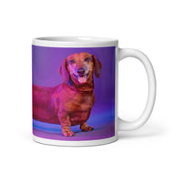 White glossy mug • A Loooong Dog!