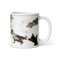 White glossy mug • Under Kittens!
