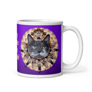 White glossy mug • Cats Make Life Whole!