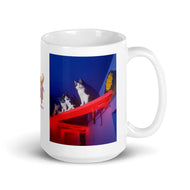 White glossy mug • The Cats' House