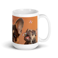 White glossy mug • Frenchie • Bubbles!