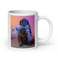 White glossy mug • Izzy with Beloved Hippo