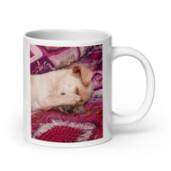 White glossy mug • Adorable Sadie • 2 Views