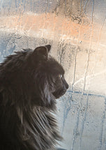 Greeting card • Seasons • Zander Inspecting His Art Canvas