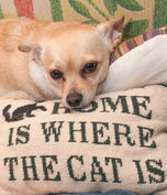 White glossy mug • Home is Where the Cat Is • 2 Views