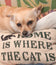White glossy mug • Home is Where the Cat Is • 2 Views