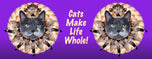 White glossy mug • Cats Make Life Whole!