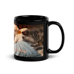Black Glossy Mug • Cats and Dogs Can Get Along