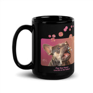 Black Glossy Mug • Frenchie Bubbles!