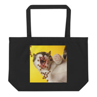 Large organic tote bag • Feed Me!