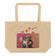 Large organic tote bag • Frenchie Bubbles!