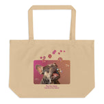 Large organic tote bag • Frenchie Bubbles! Play. Nap. Repeat.