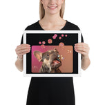 Framed photo paper poster • Frenchie Bubbles!