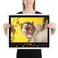 Framed photo paper poster • Feed Me! • 16x20