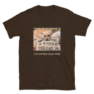 Short-Sleeve Unisex T-Shirt • Cats and Dogs Can Get Along!