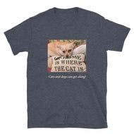 Short-Sleeve Unisex T-Shirt • Cats and Dogs Can Get Along!