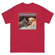 Unisex classic tee • Best Friends • Cats and Dogs Can Get Along!