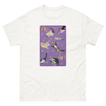 Unisex classic tee • Purple Under Cats • Yellow Balls