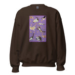 Unisex Sweatshirt • Purple Under Cats • Yellow Balls