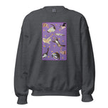Unisex Sweatshirt • Purple Under Cats • Yellow Balls