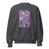 Unisex Sweatshirt • Purple Under Cats • Yellow Balls