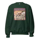 Unisex Sweatshirt • Sadie • Home is Where the Cat Is
