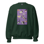 Unisex Sweatshirt • Purple Under Cats • Yellow Balls
