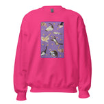 Unisex Sweatshirt • Purple Under Cats • Yellow Balls