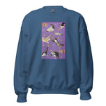 Unisex Sweatshirt • Purple Under Cats • Yellow Balls