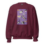 Unisex Sweatshirt • Purple Under Cats • Yellow Balls