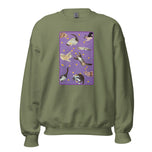 Unisex Sweatshirt • Purple Under Cats • Yellow Balls
