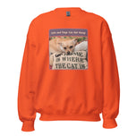 Unisex Sweatshirt • Sadie • Home is Where the Cat Is