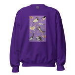 Unisex Sweatshirt • Purple Under Cats • Yellow Balls