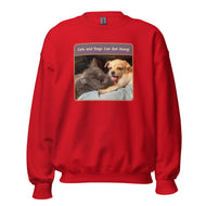 Unisex Sweatshirt • Sadie & Zander • Cats and Dogs Can Get Along!
