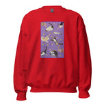 Unisex Sweatshirt • Purple Under Cats • Yellow Balls