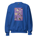 Unisex Sweatshirt • Purple Under Cats • Yellow Balls