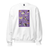 Unisex Sweatshirt • Purple Under Cats • Yellow Balls