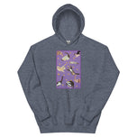 Unisex Hoodie • Purple Under Cats • Yellow Balls