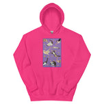 Unisex Hoodie • Purple Under Cats • Yellow Balls